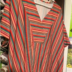 2XL shirt sleeve Multicolor Blouse